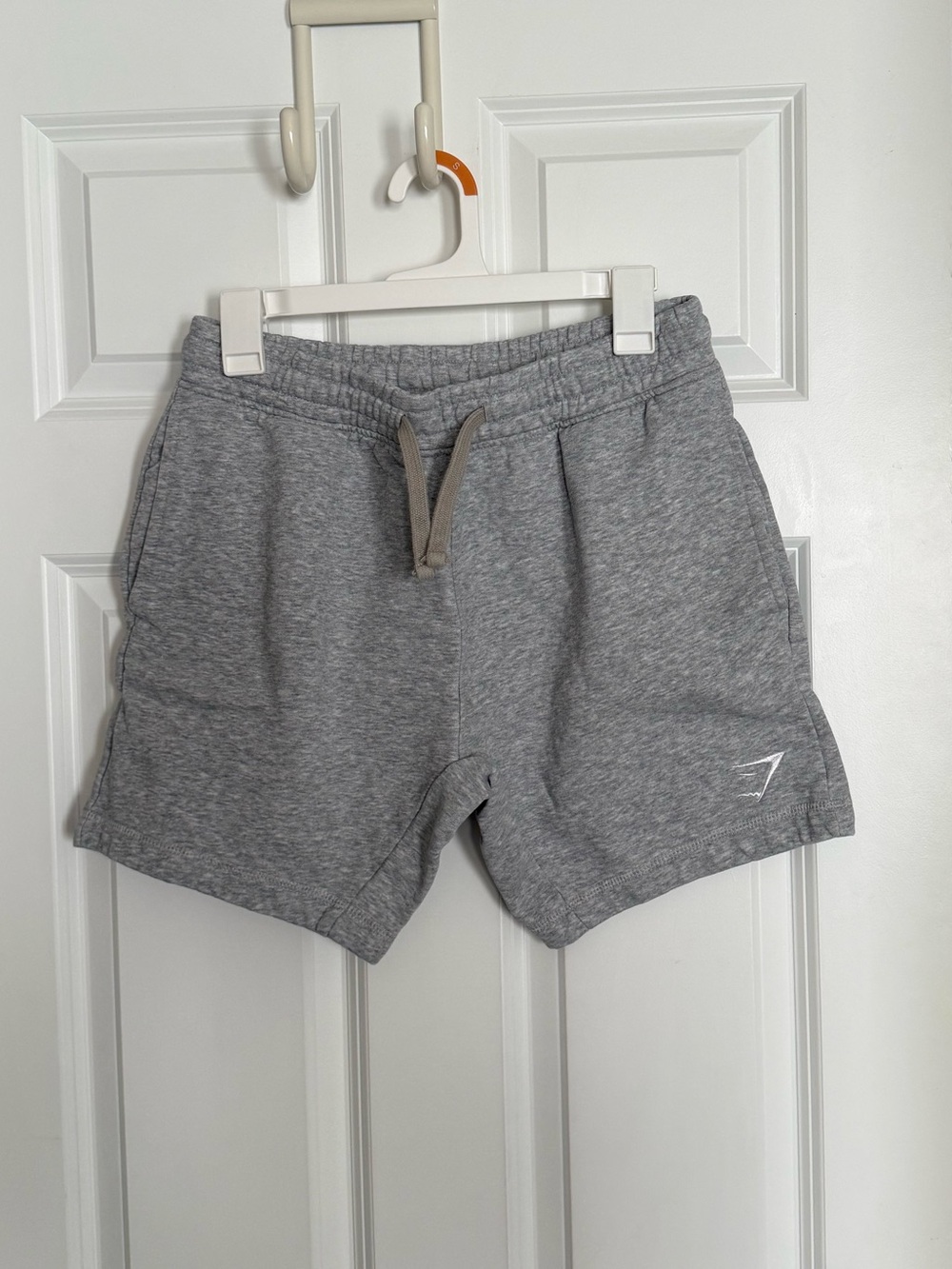 Gymshark Light Gray Sweat Shorts with Drawcord